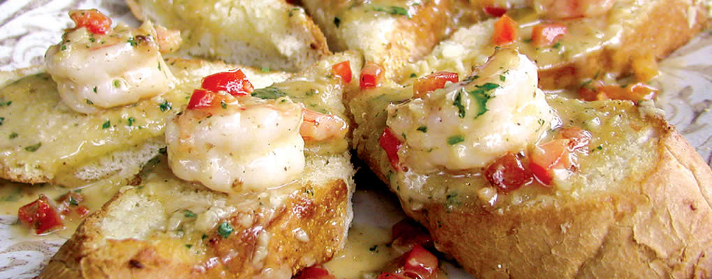 Shrimp Scampi Garlic Toast